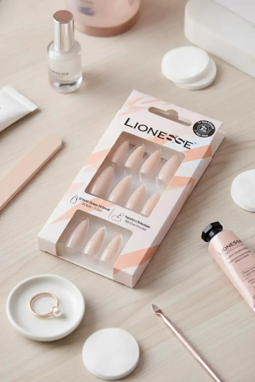 Lionesse Takma Tırnak A-96 Nude – 24’lü Parlak Manikür