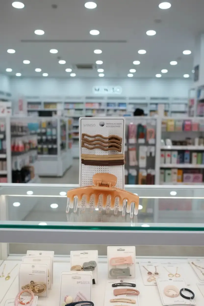 Miniso Lisanslı Gradyan Renkli Saç Tokası Seti Modern Tasarım (7 Adet)