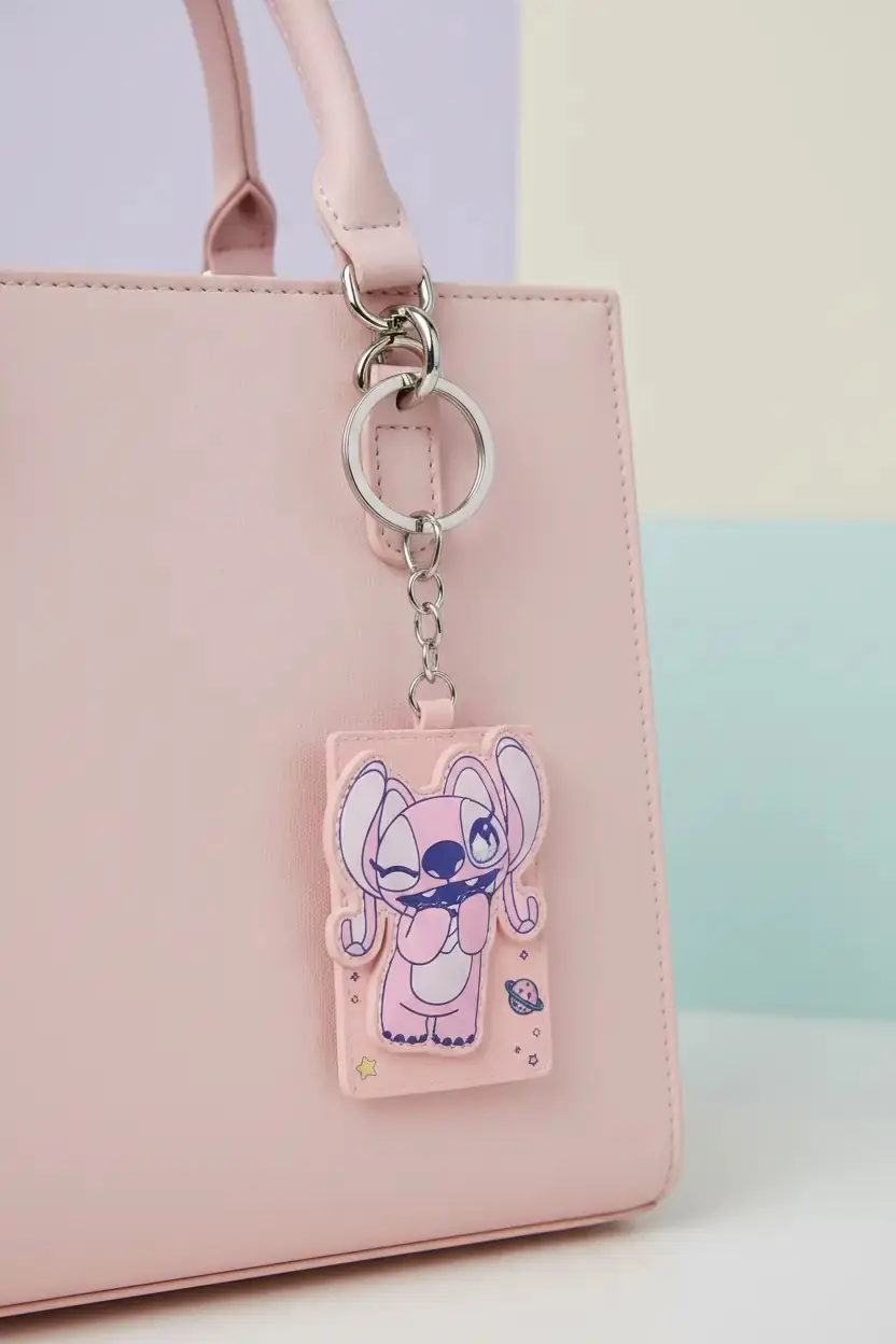Disney Angel Lisanslı Kart Tutuculu Anahtarlık – Boyun Askılı Şehir Ve Okul Aksesuarı 18,5 Cm