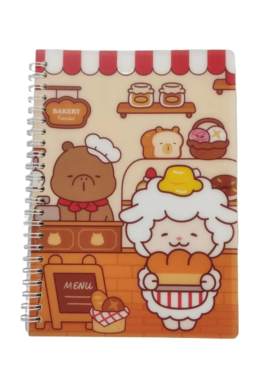 Miniso Lisanslı Pişirme Serisi A5 Telli Not Defteri Kapibara 20.4 Cm