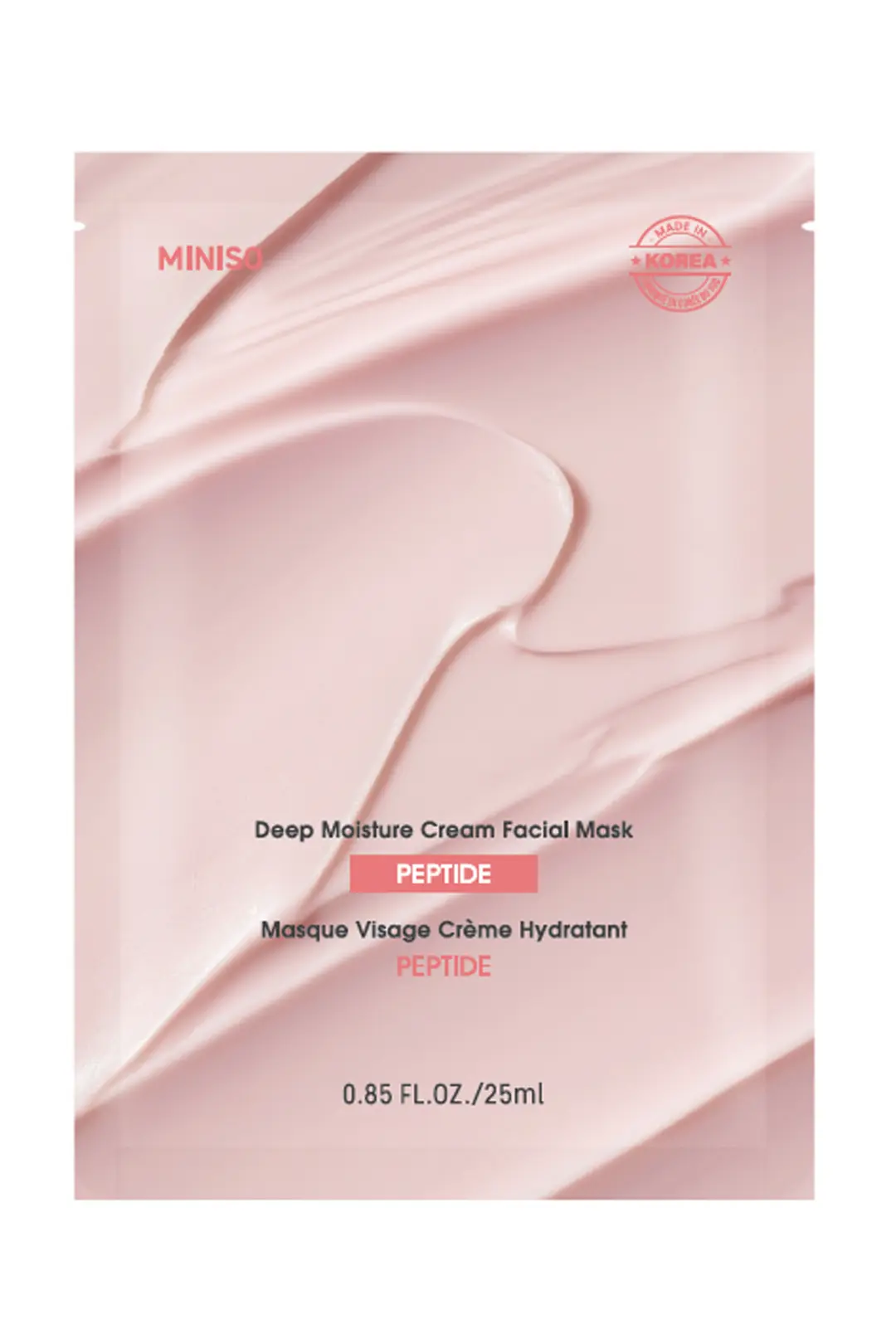 Miniso Lisanslı Derin Nemlendirici Krem Yüz Maskesi – Peptit Temalı Bambu Kağıt Maske