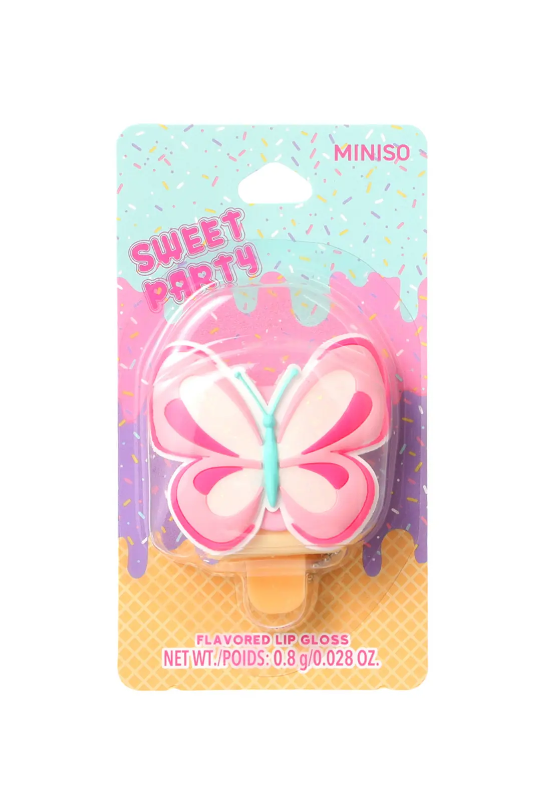 Miniso Lisanslı Tatlı Temalı Kelebek Lip Gloss – Nemlendirici Dudak Parlatıcısı