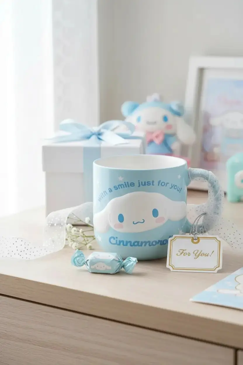 Sanrio Lisanslı Cinnamoroll Kabartmalı Seramik Kupa