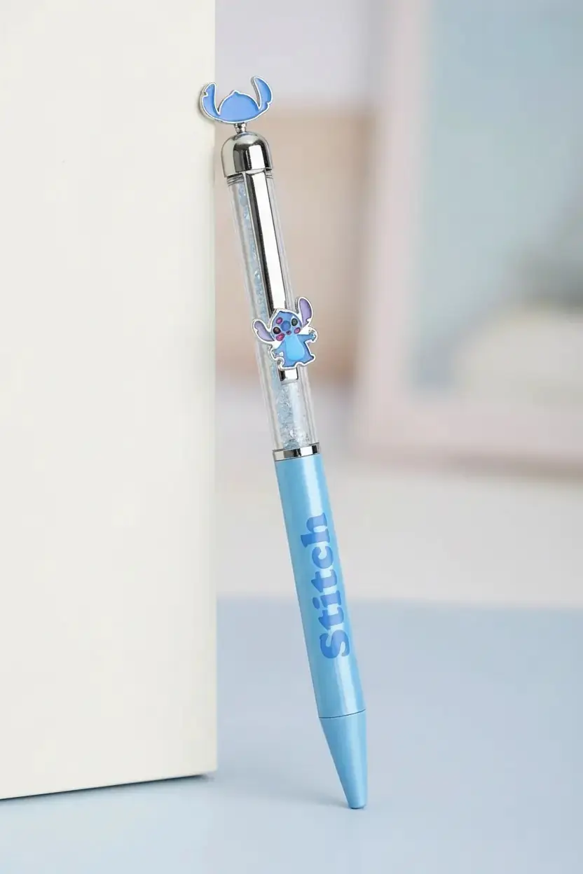 Disney Lisanslı Stitch Dönen Figürlü Metal Kalem Premium Tasarım 15,5 Cm