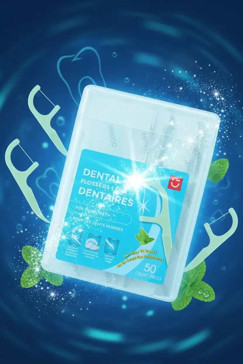 Miniso Lisanslı Kürdan Tipi Nane Aromalı Diş İpi – Hijyenik Tek Tek Paketlenmiş (50 Adet) 7.6 Cm
