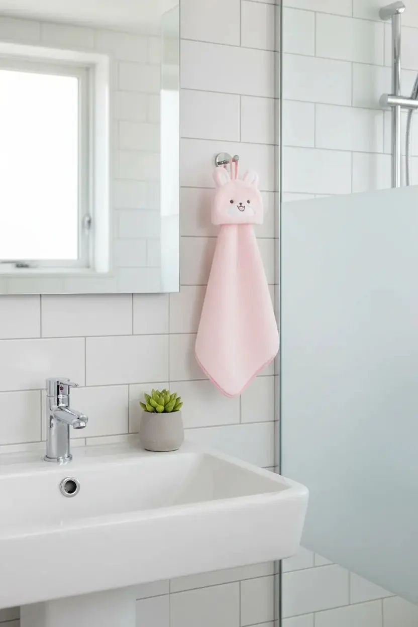 Miniso Lisanslı Sevimli Hayvanlar Serisi Tavşan Emici El Havlusu – Mikrofiber Dokulu Askılı Mutfak Ve Banyo Havlusu 30 Cm