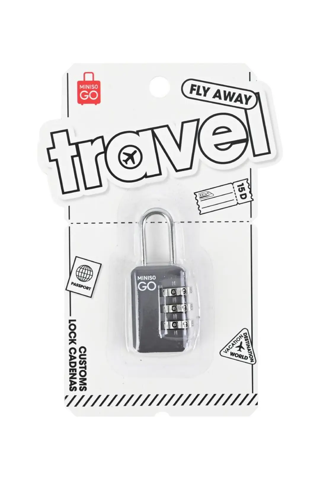 Miniso Go Serisi Kilit (Koyu Gri)