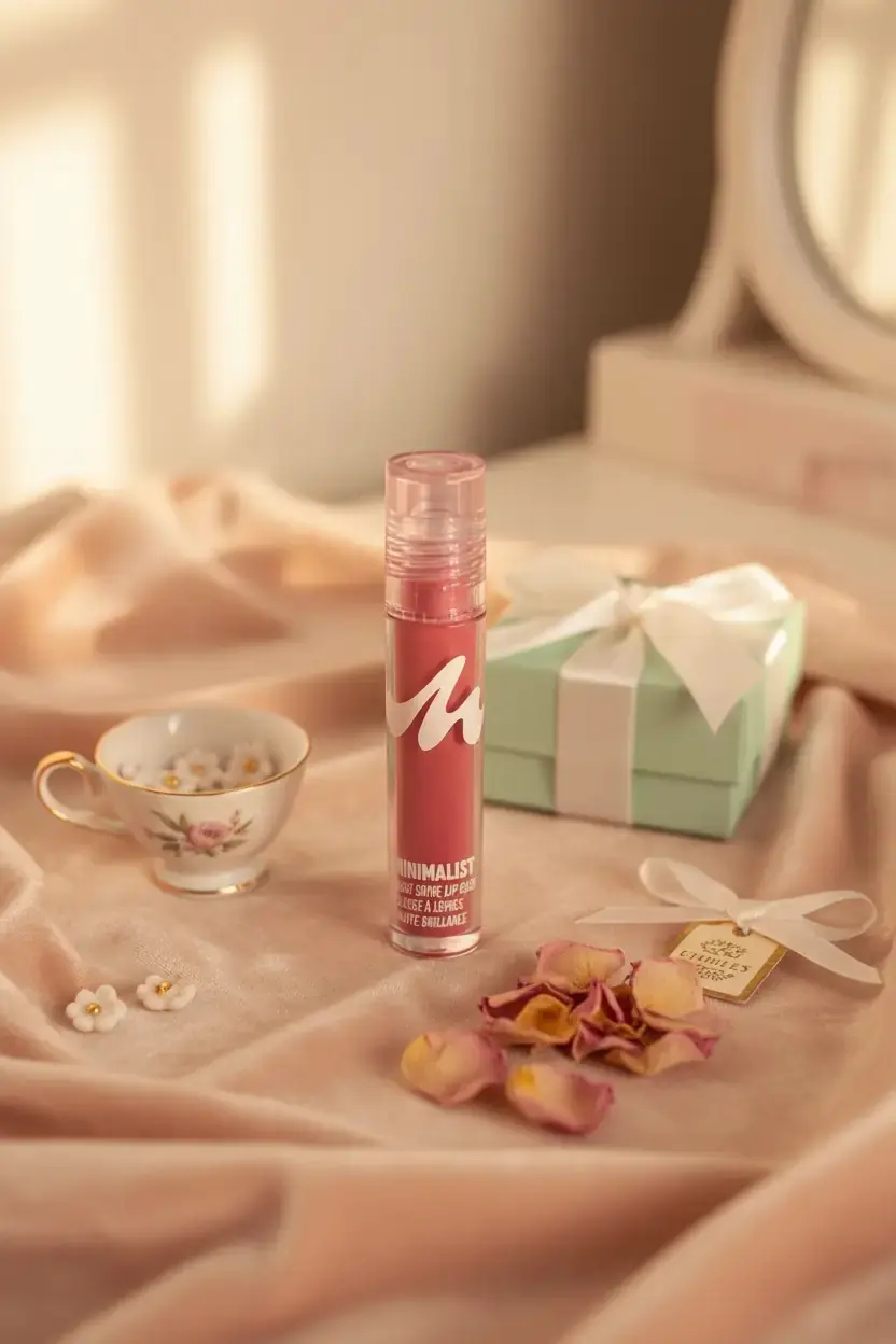 Miniso Lisanslı Minimalist Serisi Dudak Parlatıcısı No 09 - Doğal Renk Tonlu ve Yüksek Parlaklık Veren Nemlendirici Lip Gloss