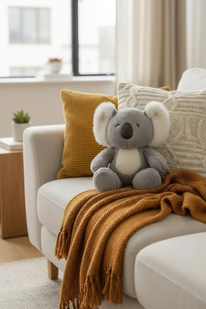 Miniso Lisanslı Koala Peluş Oyuncak 25 Cm – Yumuşacık Sarılmalık Sevimli Tasarım