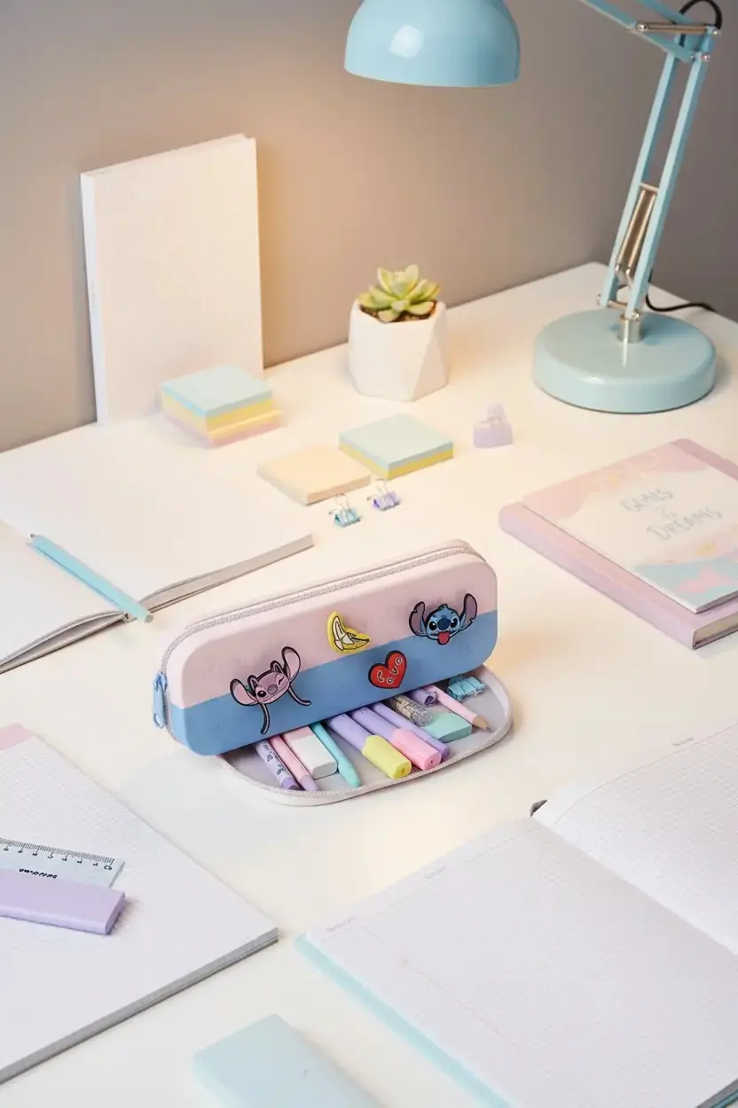 Disney Lisanslı Stitch 21,5 Cm Fermuarlı Kalemlik – Oymalı Özel Tasarım