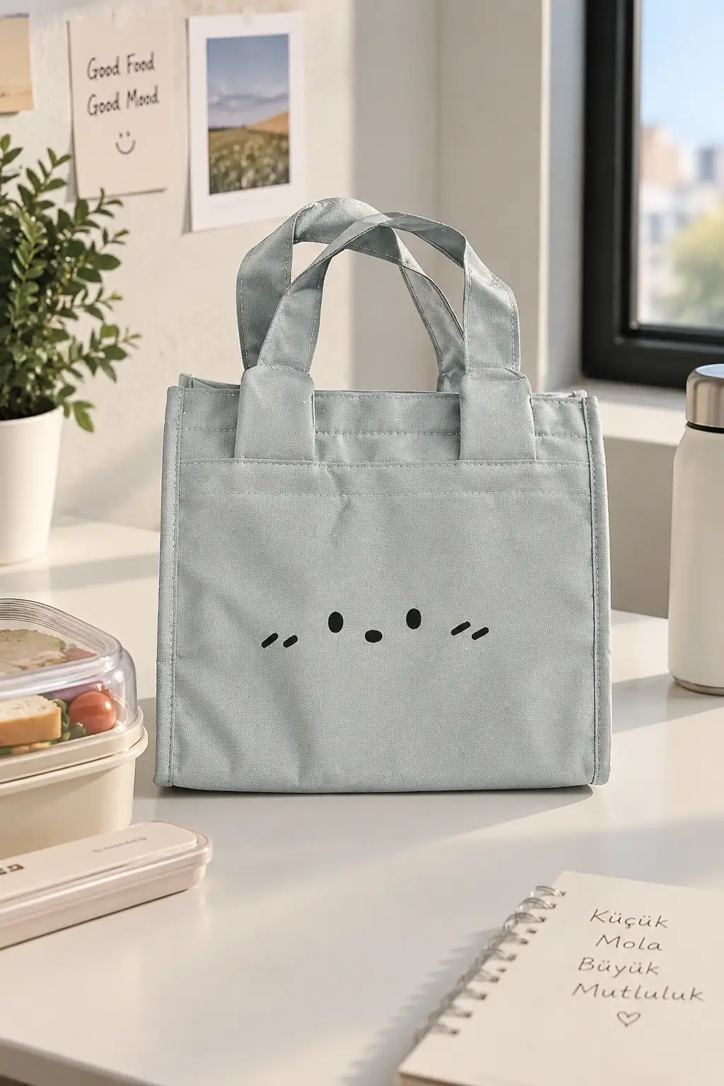 Miniso Lisanslı Hayvan Serisi Öğle Yemeği Çantası – Mavi