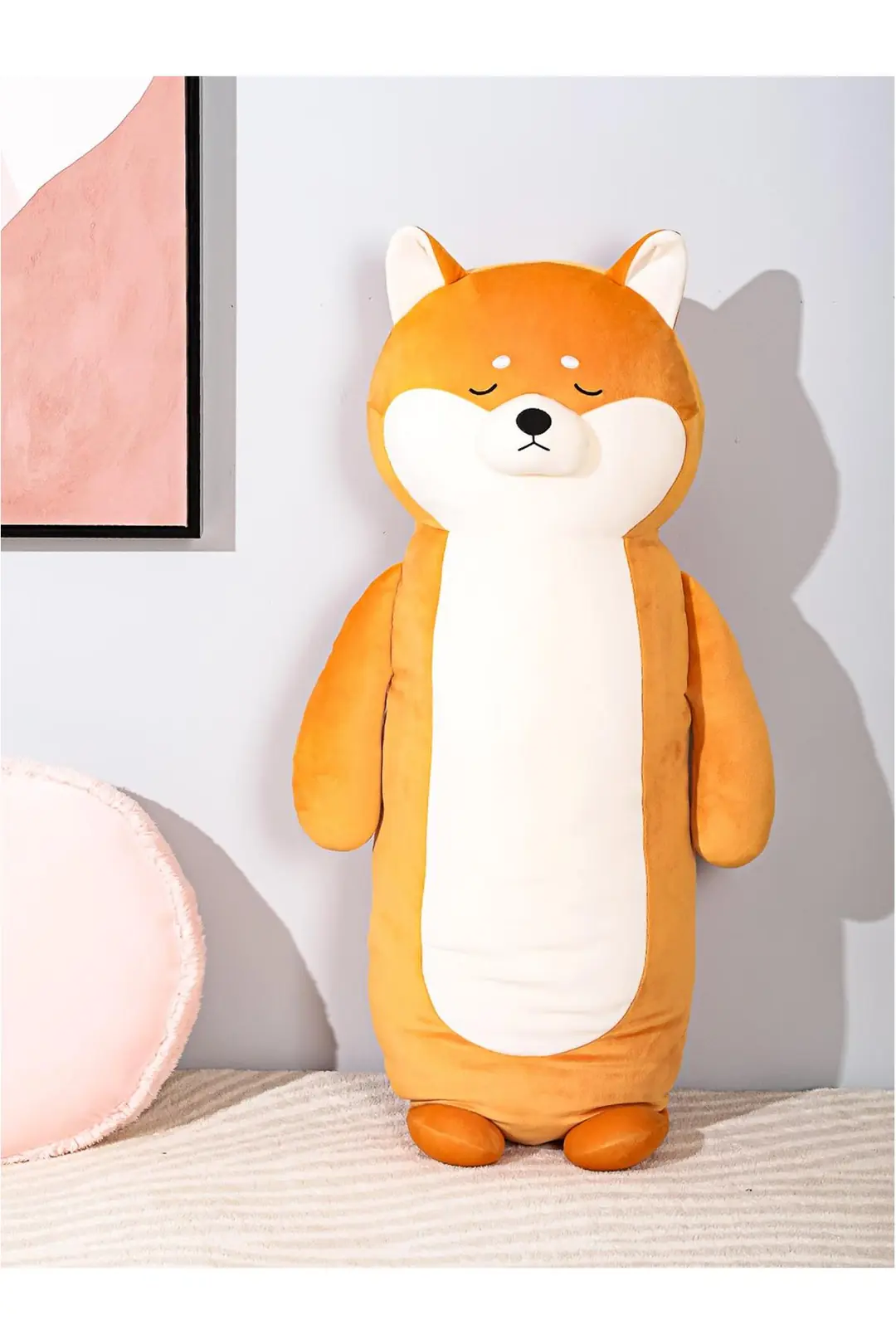 Miniso Lisanslı Dev Shiba Inu Peluş Oyuncak – Yumuşak Dokulu Dekoratif Uyku Arkadaşı 89 Cm