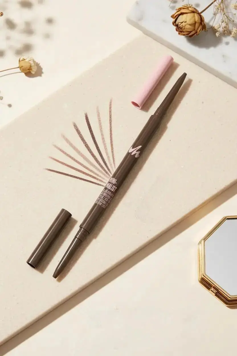 Miniso Lisanslı Minimalist Serisi Ultra İnce Uçlu ve Jel Yapılı Kaş Kalemi – Hassas Şekillendirme (02 Koyu Kahve)