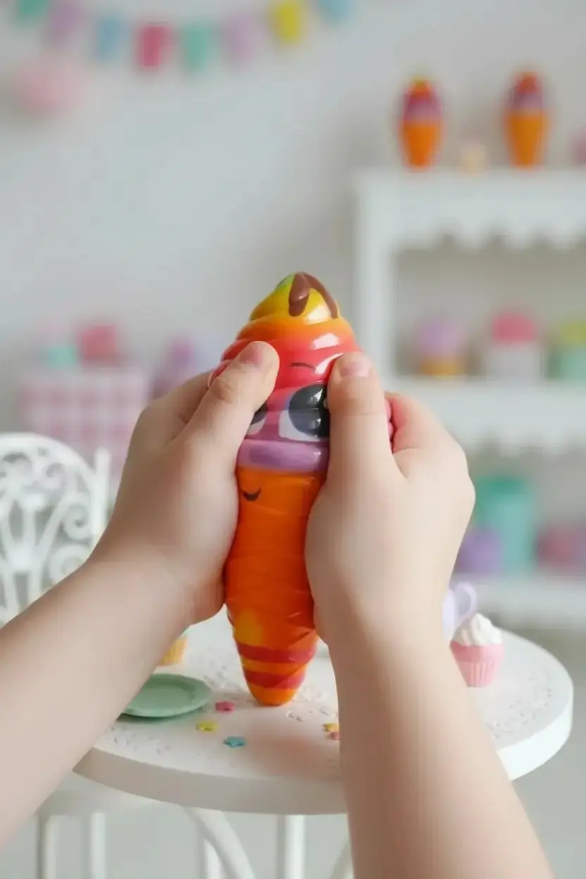 Tusi Squishy Dondurma Oyuncak – Yumuşak Sıkılabilir Stres Köpük Oyuncak