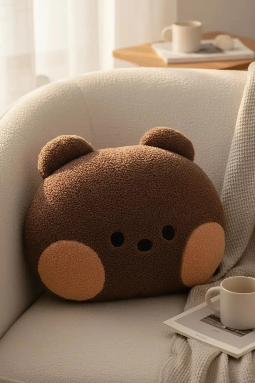Miniso Lisanslı Minini Koleksiyonu Bnini Baş Şeklinde Yastık – 43 Cm