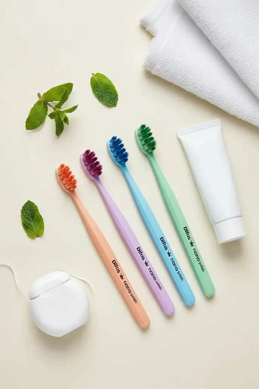 Difaş Nano Polish Diş Fırçası – Orta Sert Nano Kıllı