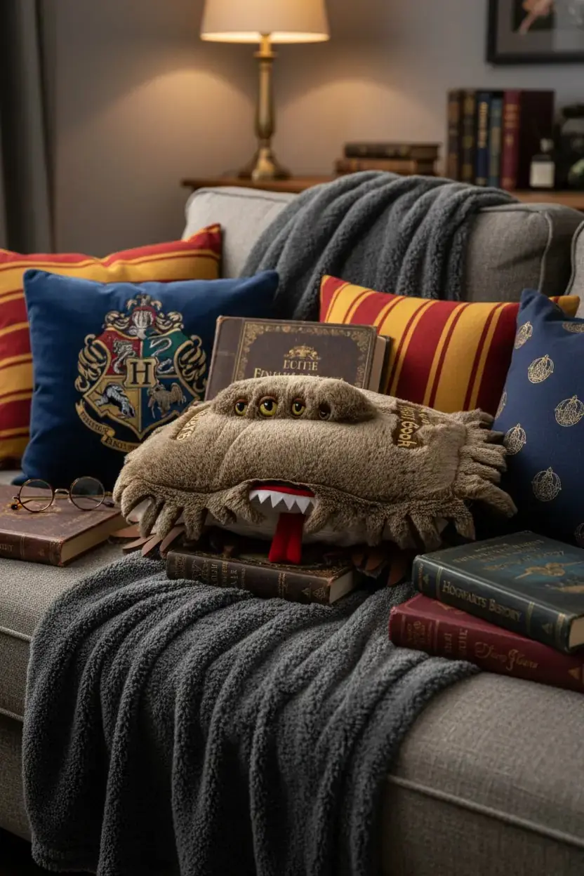 Harry Potter Lisanslı Canavarlar Kitabı Peluş Yastık 40 Cm – Dekoratif Koleksiyon Minderi