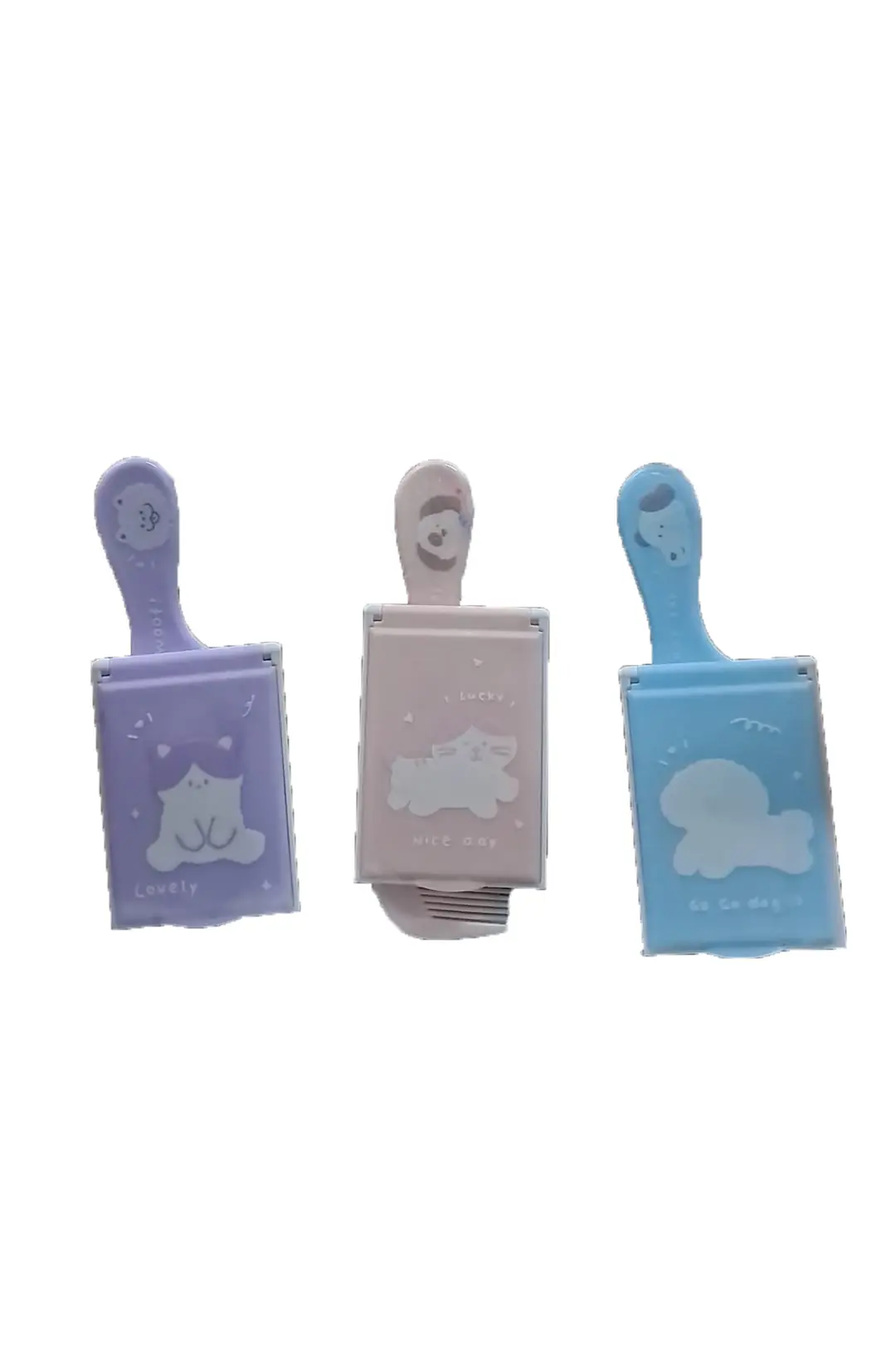 Miniso Lisanslı Hayvan Serisi Ayna ve Tarak Seti 2’li – Taşınabilir 14,5 Cm