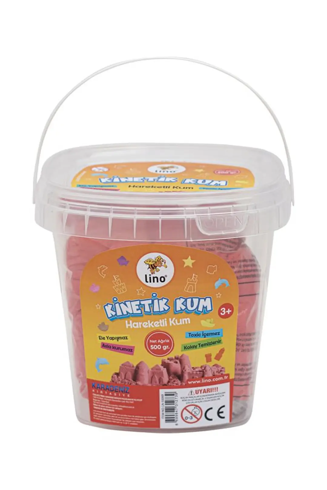 Lino Kinetik Kum 500 Gr – Kırmızı İle Eğlenceli Ve Yaratıcı Oyun