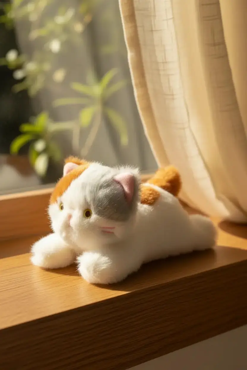 Miniso Lisanslı Gift Bear Yavru Kedi Avuç İçi Peluş Oyuncak – Yumuşak Koleksiyonluk