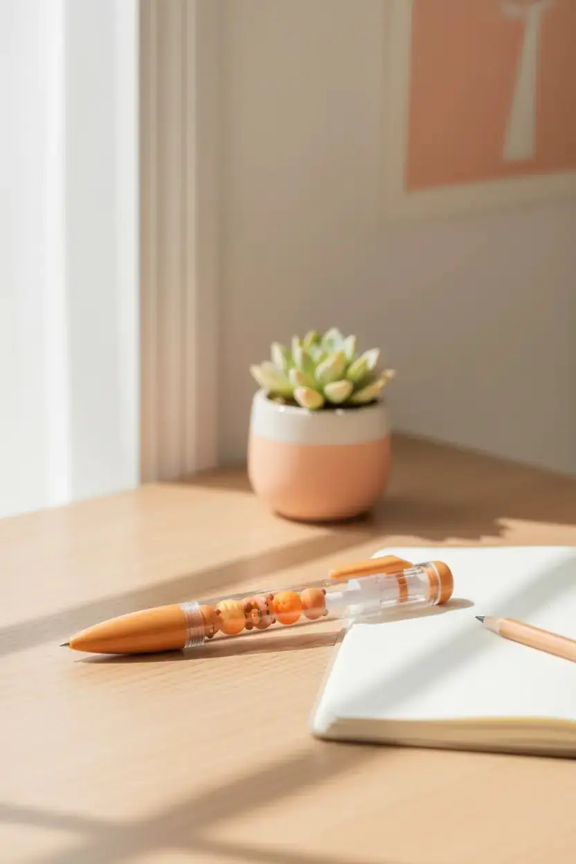 Miniso Lisanslı Mutlu Fırın Serisi Boncuklu Jel Kalem – 0,5 mm Siyah