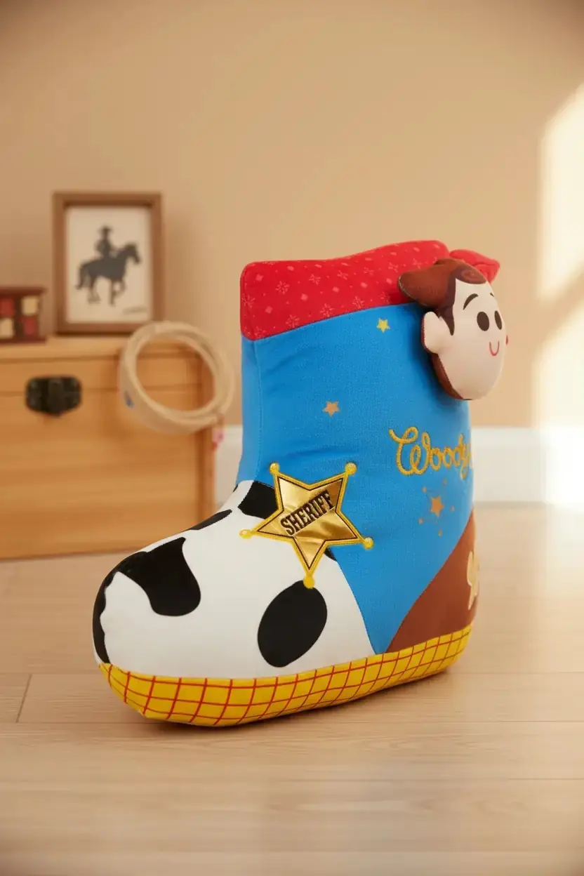 Disney Oyuncak Hikayesi Lisanslı Woody Koleksiyonu 40 cm Çizme Şeklinde Yastık – Woody Figürlü Model