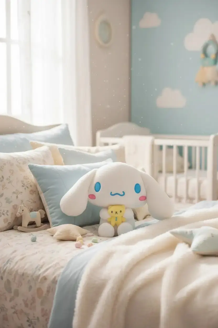 Sanrio Lisanslı Cinnamoroll Peluş Oyuncak 28 Cm – Oturan Yumuşacık Arkadaşlı Tasarım