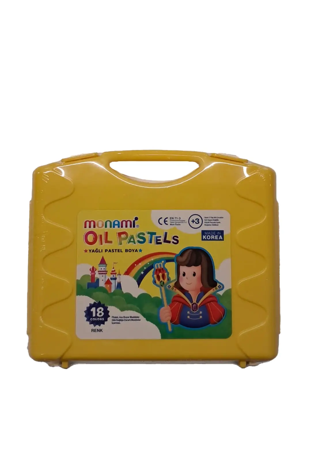 Monami Pastel Boya 18 Renk – Plastik Taşıma Kutulu Yağlı Pastel Seti