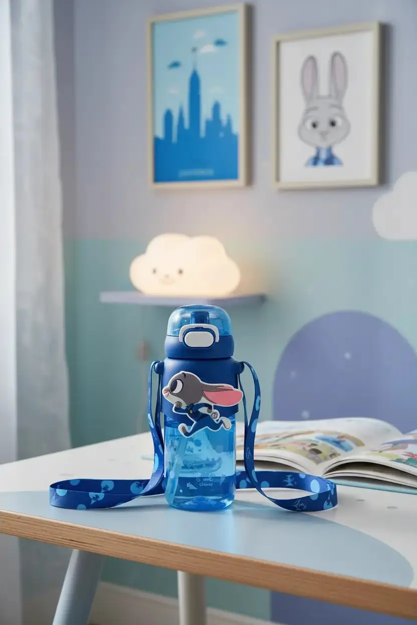 Disney Zootropolis Lisanslı Judy Polis Memuru Tritan Matara – Askılı ve Sızdırmaz Çocuk Matarası 20.6 Cm