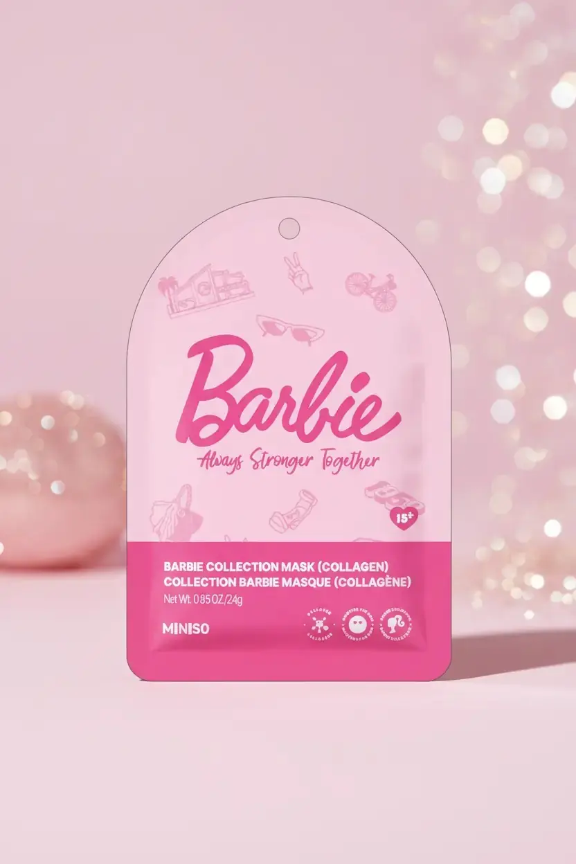 Barbie Lisanslı Peptid İçerikli Kağıt Yüz Maskesi