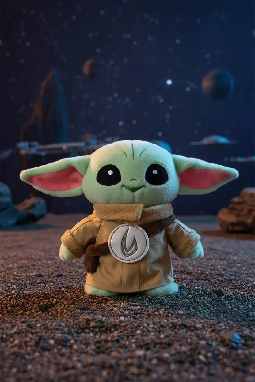 Star Wars Lisanslı Kalkanlı Grogu Peluş Oyuncak 25 cm – Sevimli Koleksiyonluk Tasarım
