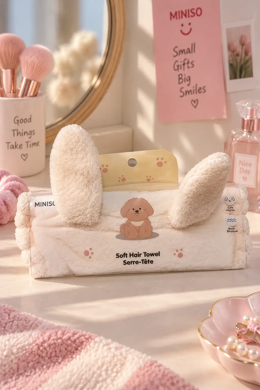 Miniso Lisanslı Yavru Köpek 3D Saç Bandı 22 Cm – Yumuşak Esnek Bakım Bandı