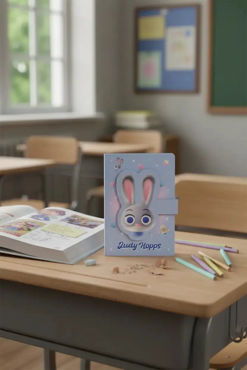 Disney Zootropolis Lisanslı A5 3D Figürlü Manyetik Defter Judy Hopps 20.5 Cm