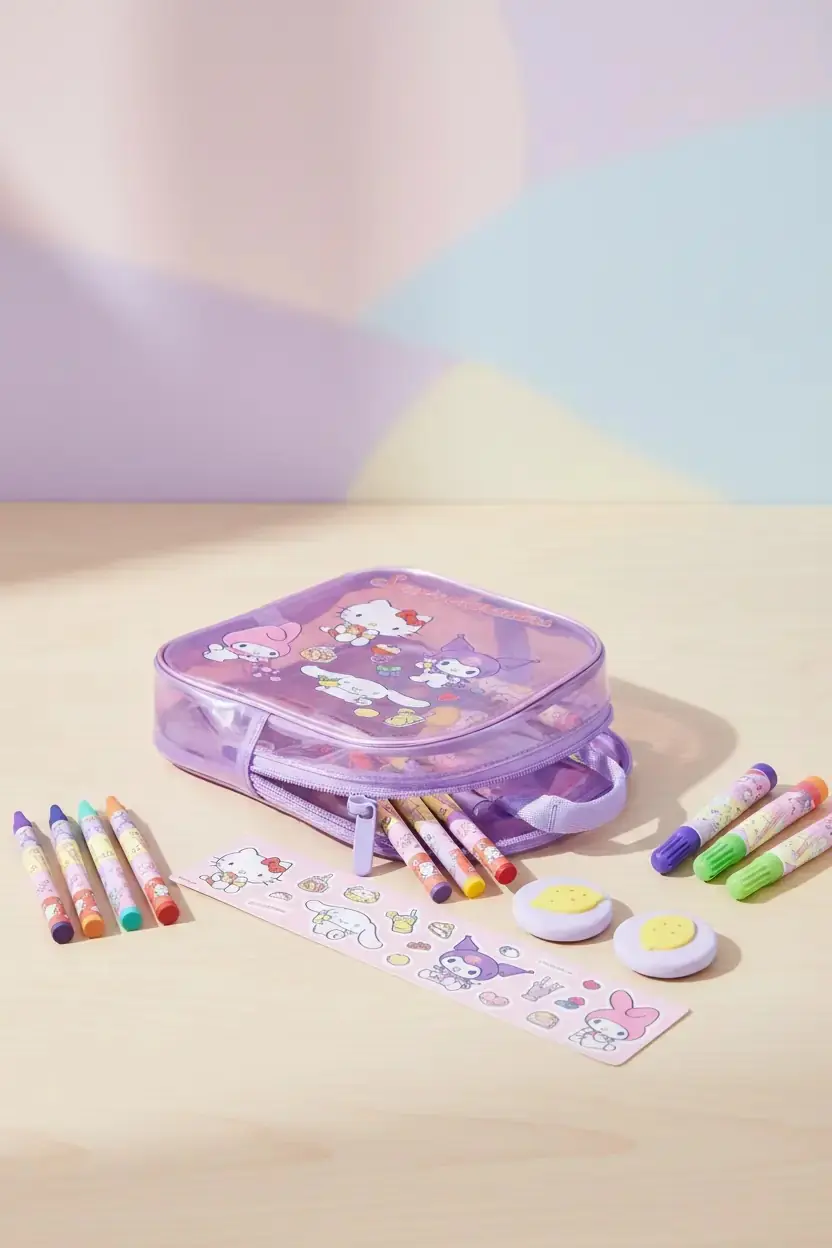 Sanrio Lisanslı Tatlı Serisi DIY Kendin Yap Sırt Çantası Seti – Kişiselleştirilebilir Tasarım ve Dayanıklı PVC EVA Malzeme Aktivite Seti 26 Cm