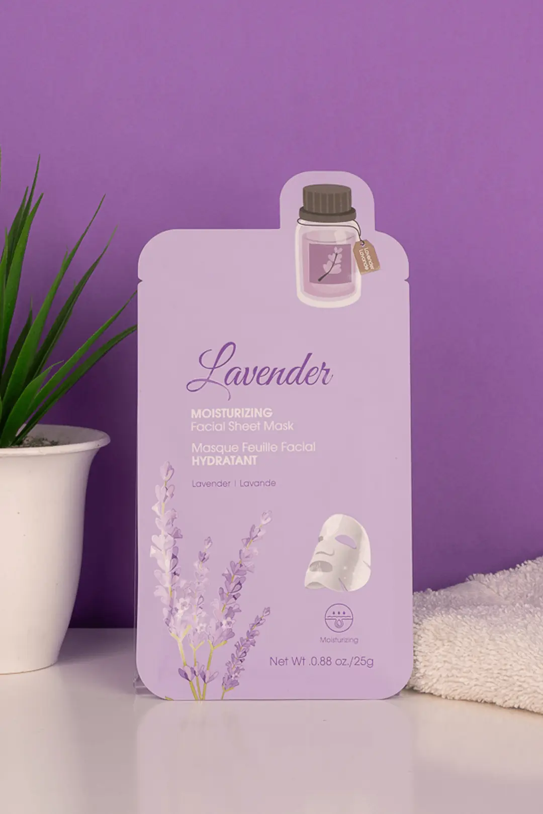 Miniso Lisanslı Lavanta Özlü Nemlendirici Kağıt Yüz Maskesi – Ferahlatıcı Cilt Bakımı
