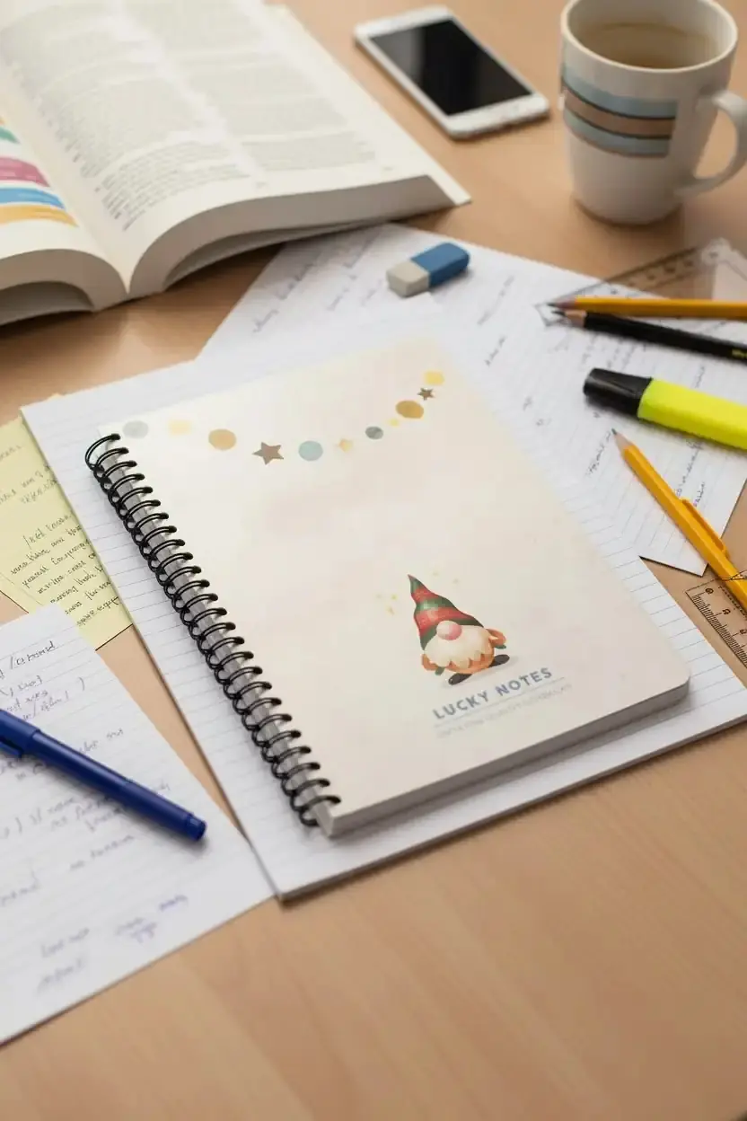 Lucky Notes Spiralli A4 Not Defteri – 80 Yaprak Kareli Geniş Yazım Alanlı Okul Defteri 30 CM