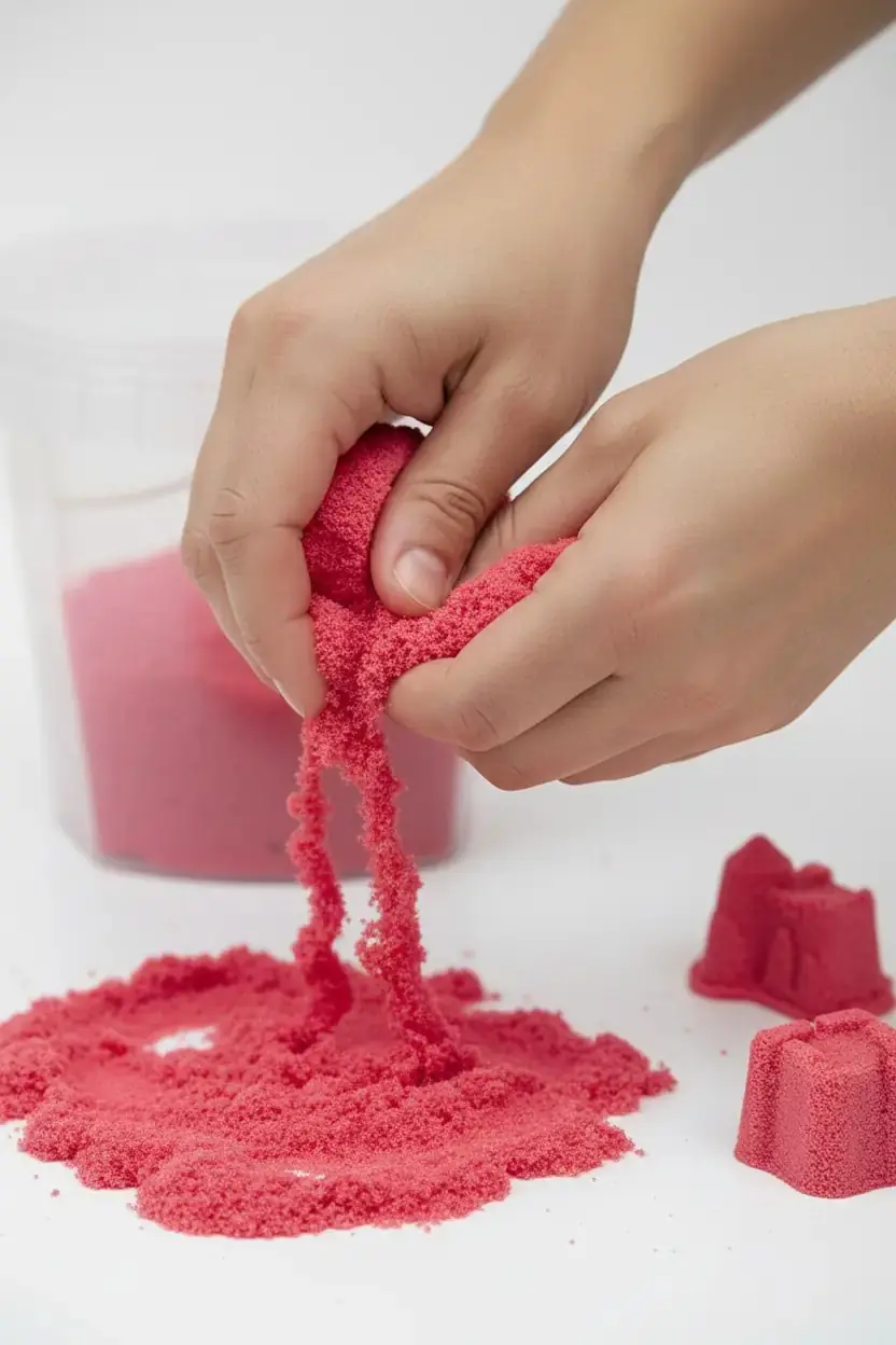 Lino Kinetik Kum 500 Gr – Pembe Kova İle Eğlenceli Ve Yaratıcı Oyun