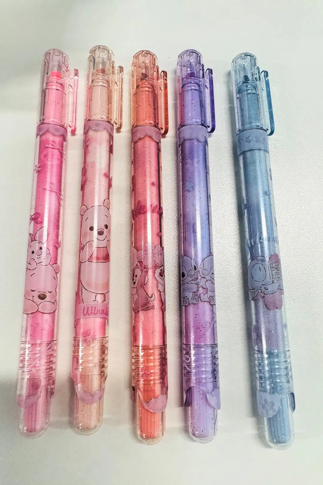 Disney Lisanslı Sakura Serisi Glitter Marker Kalem Seti 5 Adet – Işıltılı Renkler