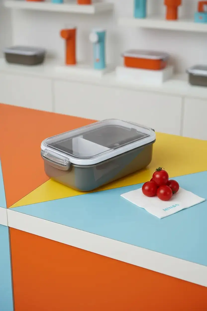 Miniso Lisanslı Klasik Seri Yemek Kabı 650 mL Kahverengi – Kompakt Tasarım