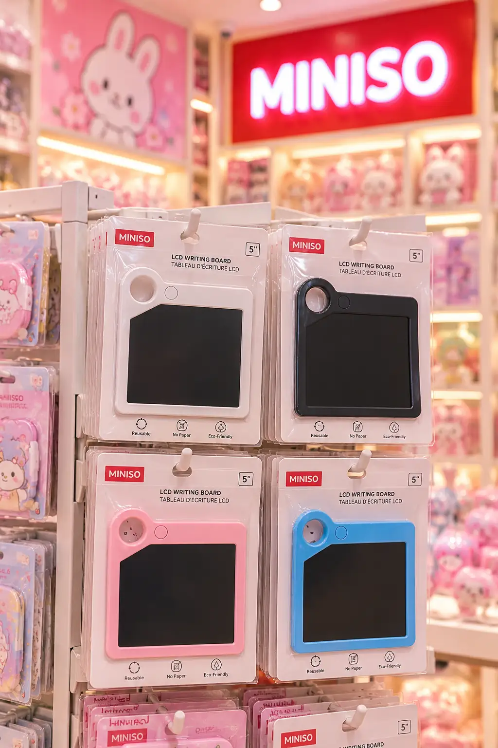 Miniso Lisanslı 5 İnç Manyetik LCD Mesaj Panosu K6005 – Çevre Dostu Not Panosu