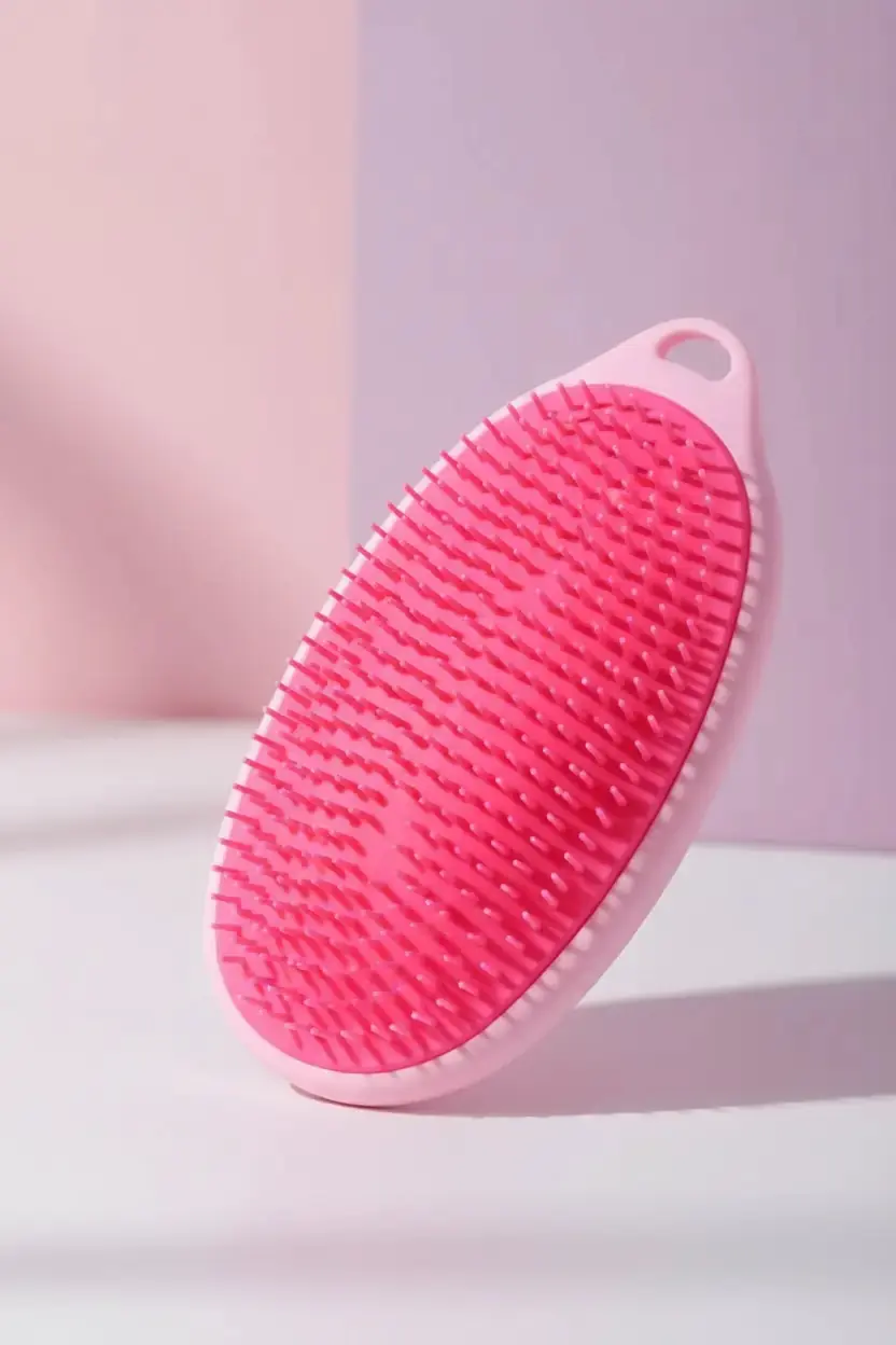 Sanrio Lisanslı Hello Kitty Pembe Serisi Simli Masaj Fırçası – Esnek Silikon Uçlu Rahatlatıcı Tara 13 Cm