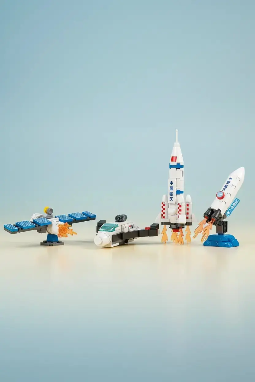 Miniso Lisanslı Ultra Roket Takımı Oyun Bloğu – Uzay Temalı 12 Cm