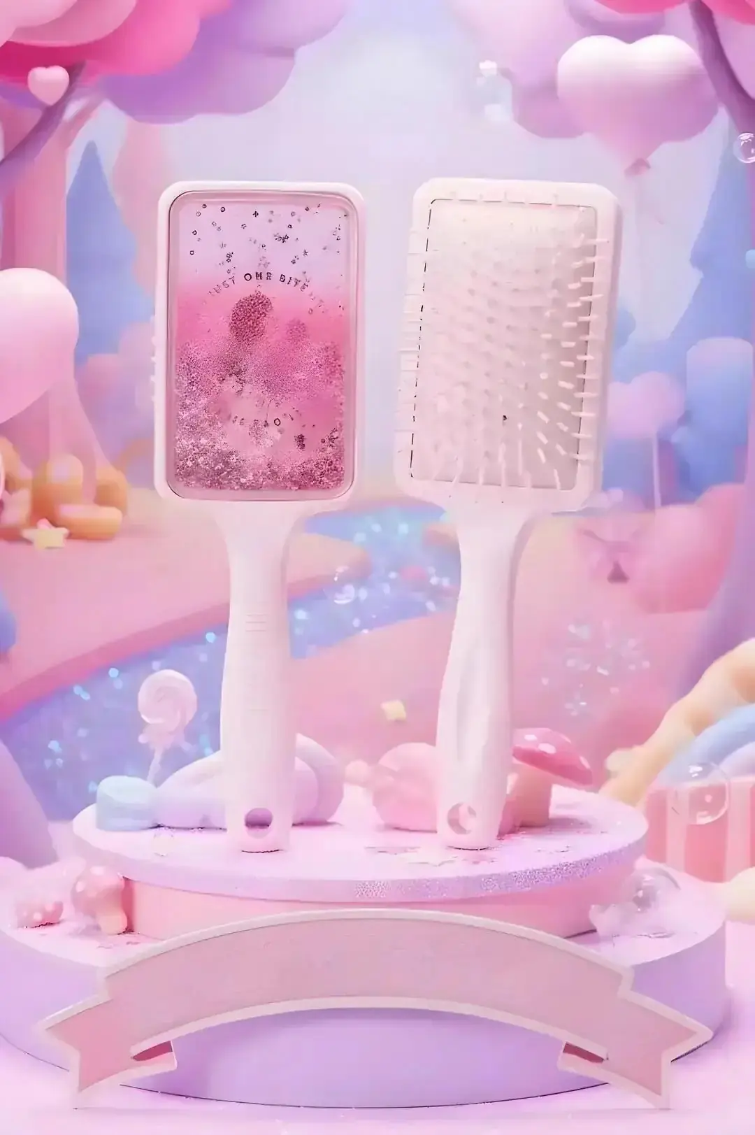 Disney Lisanslı Pamuk Prenses Glitterlı Saç Fırçası – Parlak ve Kolay Tarama Sağlayan 22,8 Cm