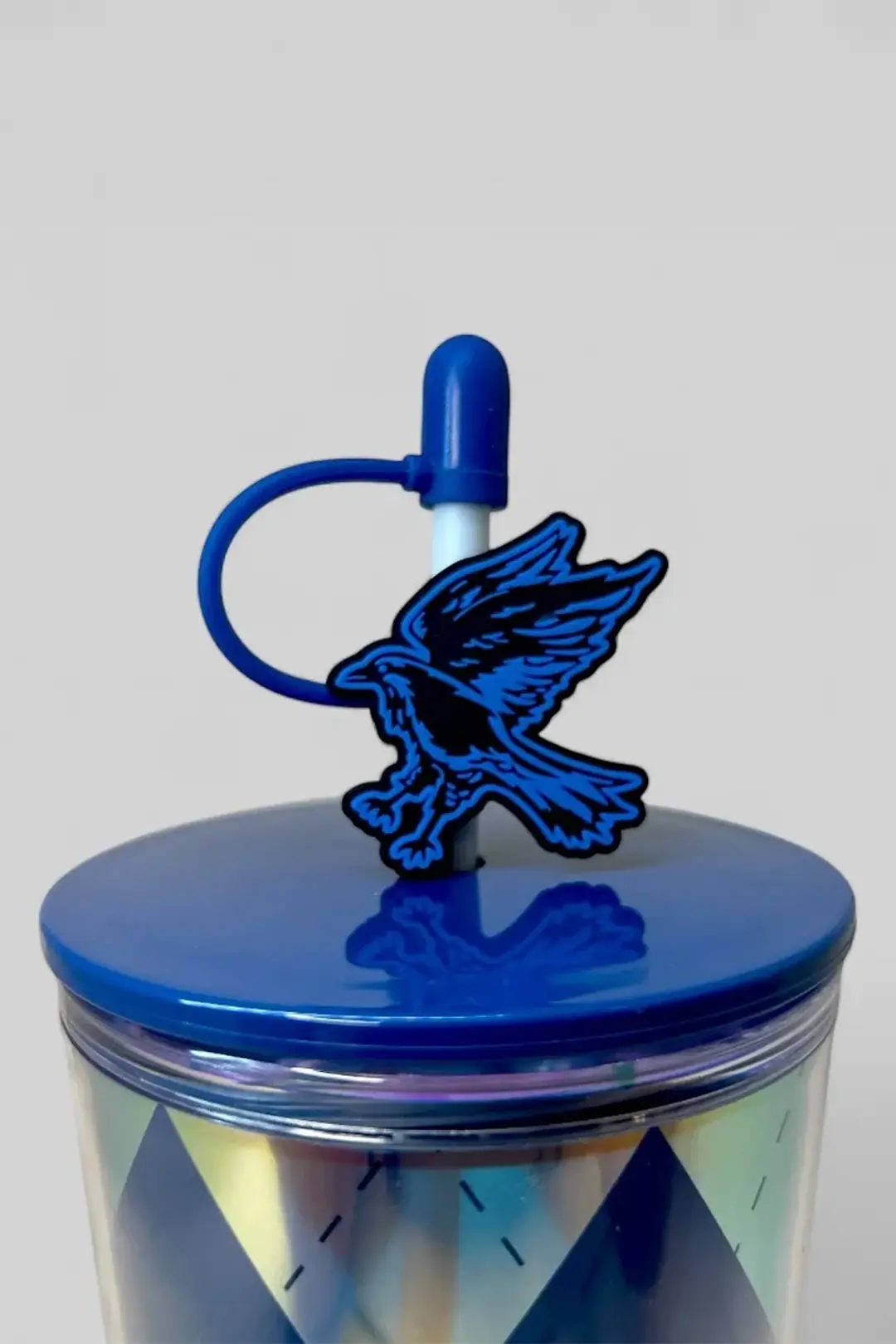 Harry Potter Lisanslı Ravenclaw Çift Cidarlı Pipetli Plastik Şişe – Sızdırmaz Kapaklı Matara 285 gr