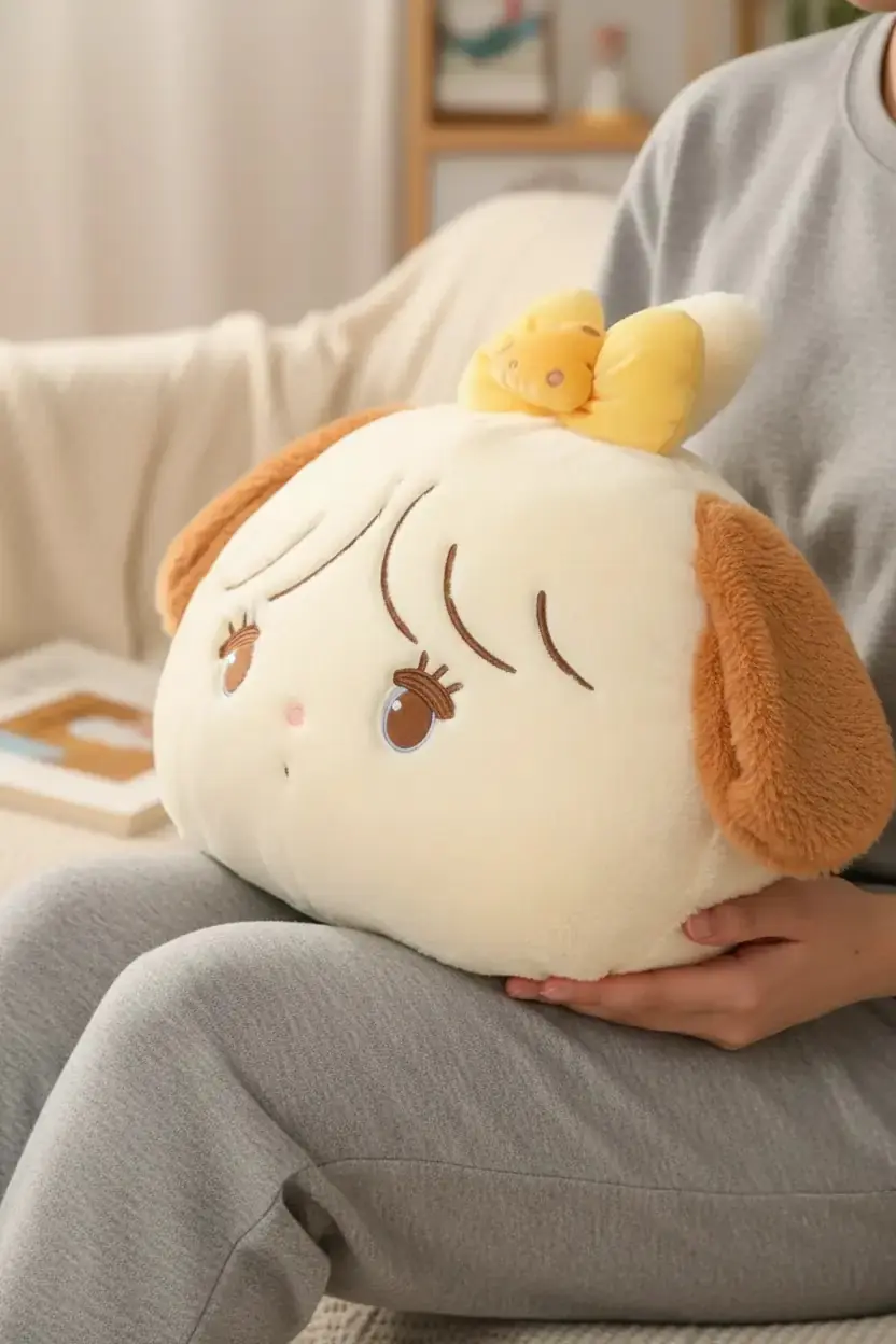 Mikko Lisanslı Çilek Serisi Souffle Peluş Yastık - 40 cm