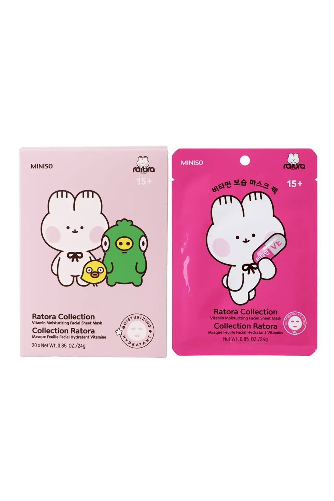 Miniso Lisanslı Ratora Serisi Vitaminli Nemlendirici Kağıt Yüz Maskesi – VE (E Vitamini)