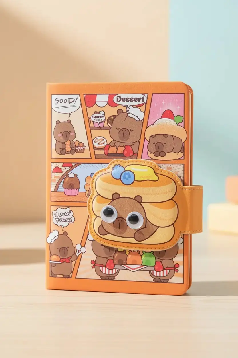 Miniso Lisanslı Mini Family B6 Not Defteri Mıknatıslı Figürlü 17.5 Cm
