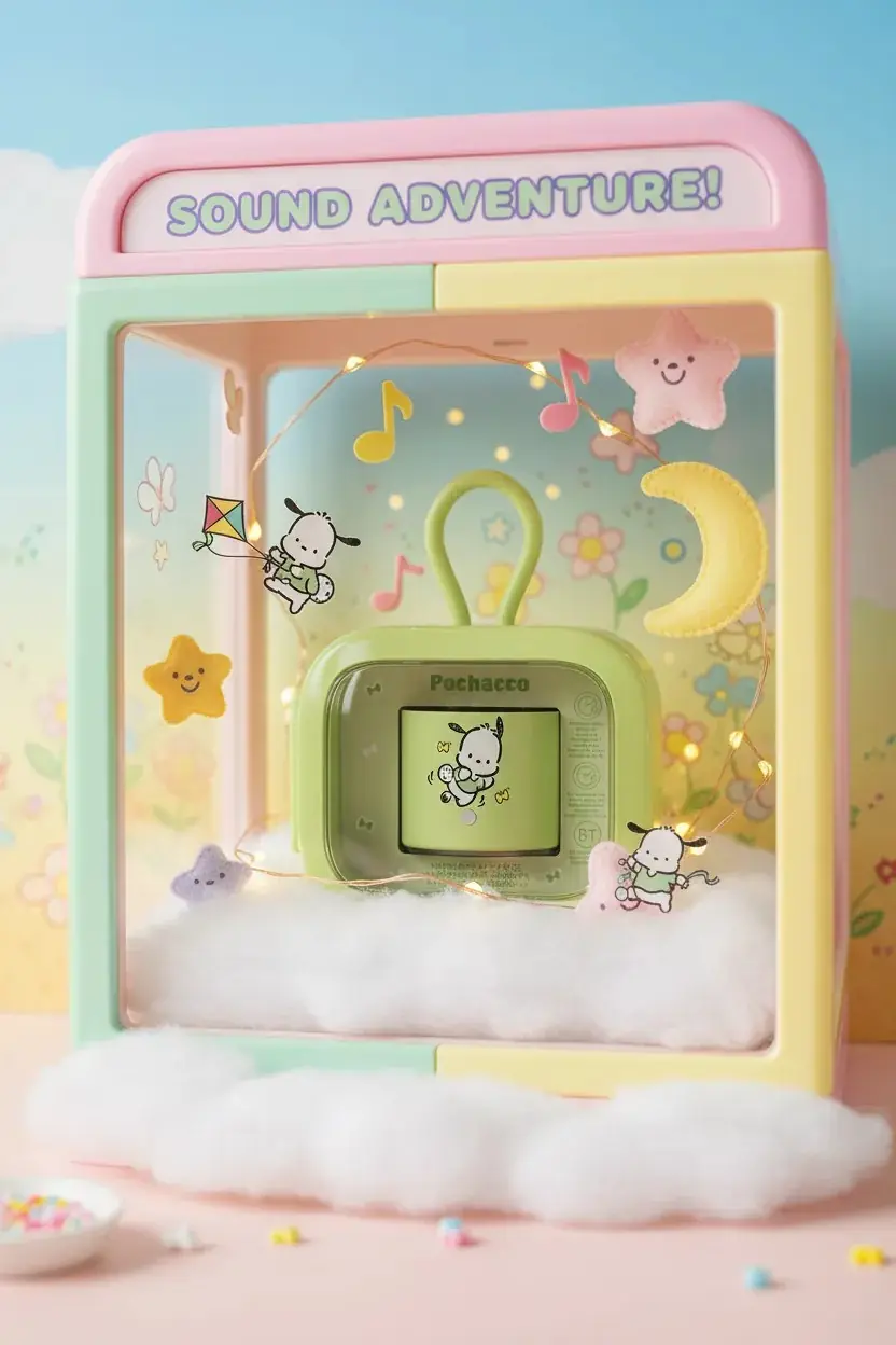 Sanrio Lisanslı Pochacco Taşınabilir Metal Kablosuz Hoparlör
