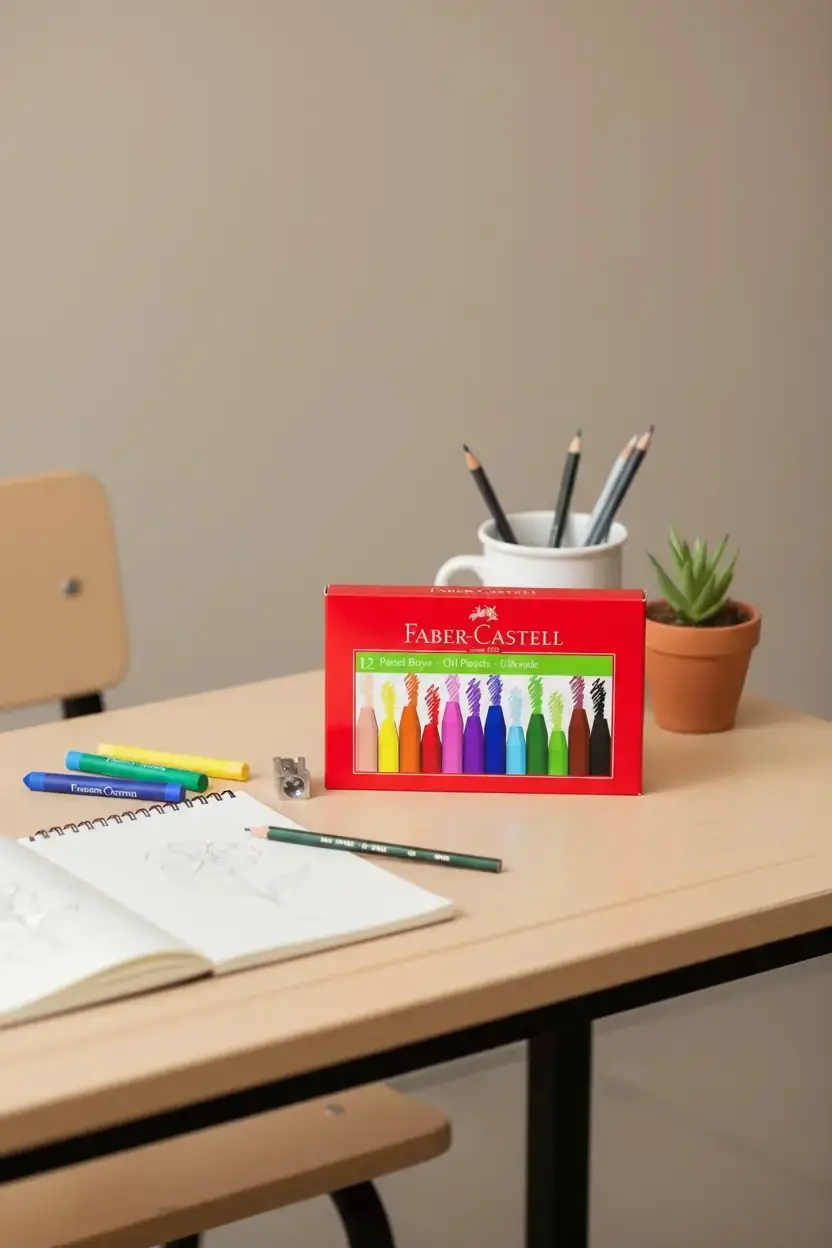 Faber-Castell Pastel Boya 12 Renk – Yağlı Pastel Boya Seti