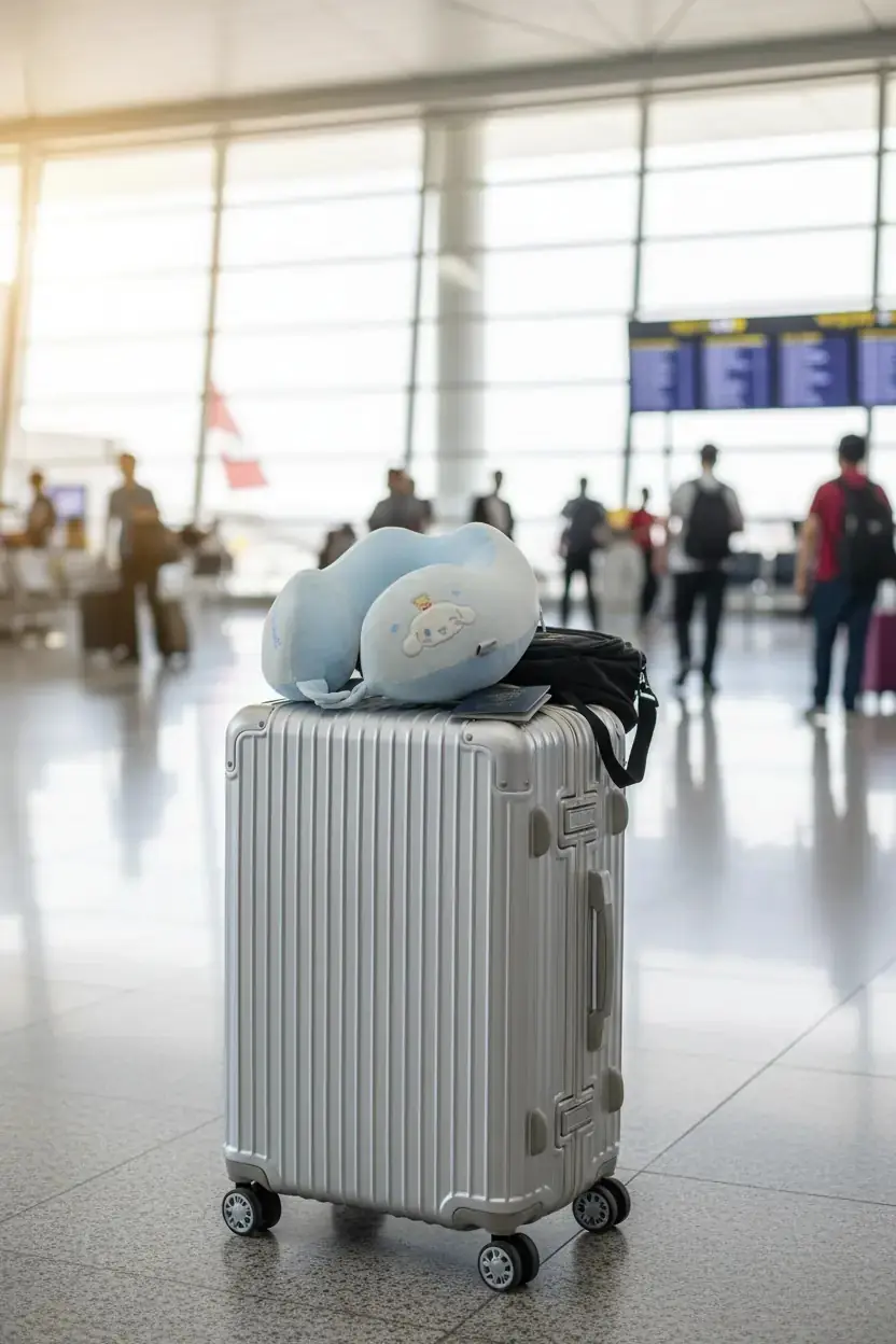 Sanrio Lisanslı Cinnamoroll Hafızalı Boyun Yastığı – Ergonomik Destekli Yumuşak Seyahat Yastığı